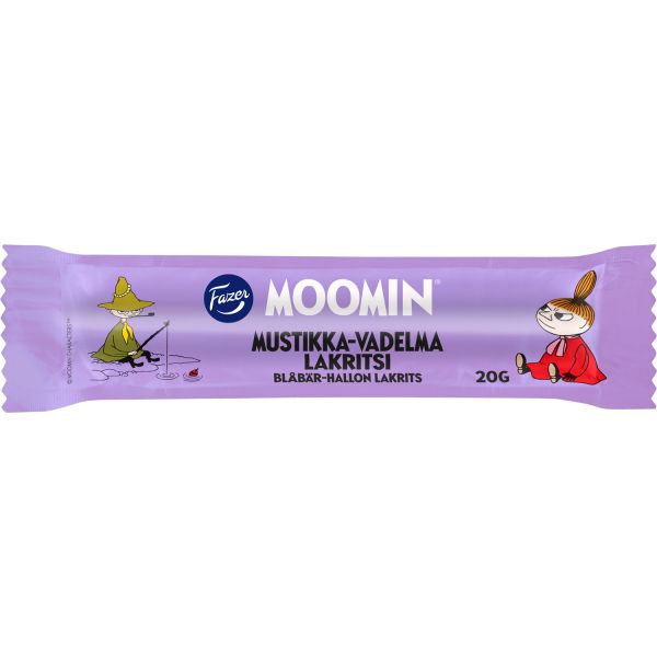 Fazer Moomin Blaubeer Himbeer Lakritz Stange 20 g